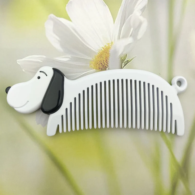 Korean acetic acid hairdressing comb anti-static mini dog wide tooth thickened comb exquisite portable washing comb
