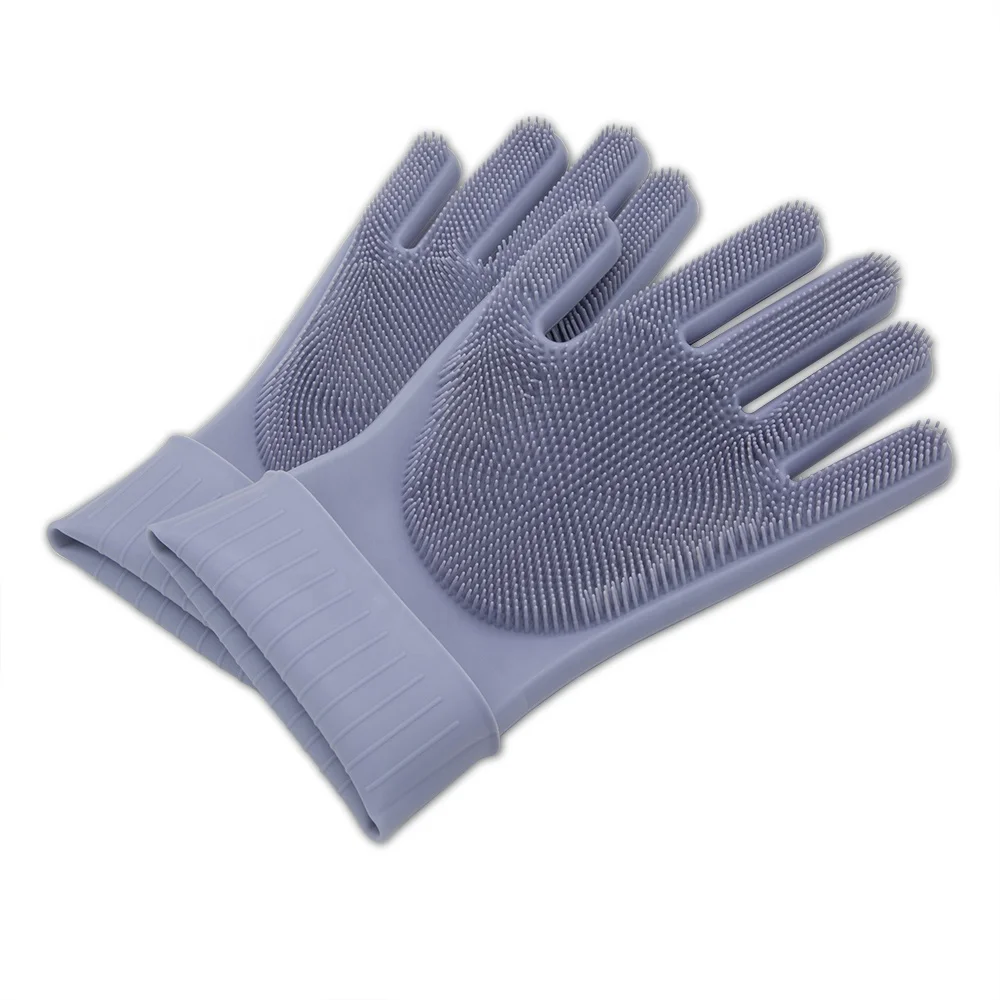 Hot sale eco-friendly silicone gloves with wash scrubber