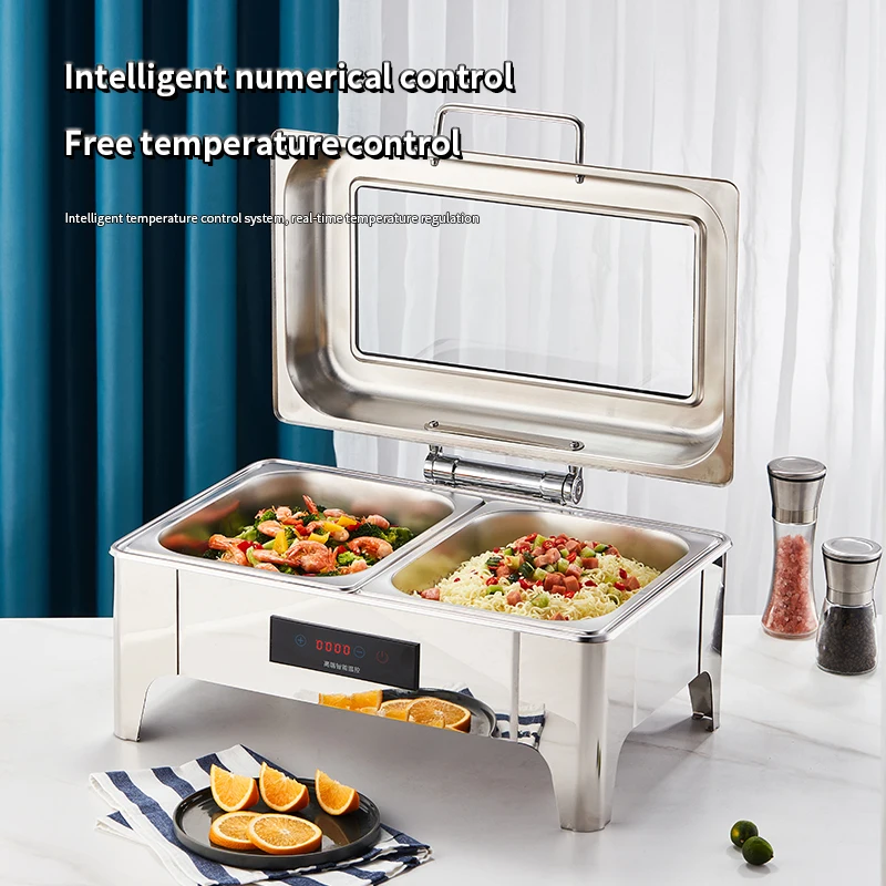 Электрическое подогревающее блюдо для буфета из нержавеющей стали