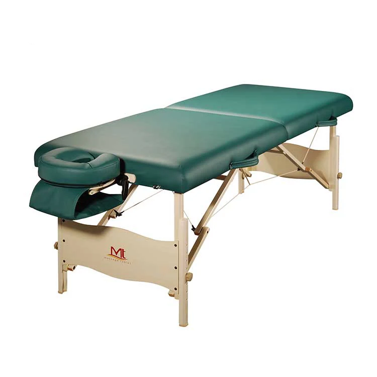 Mt Manufacture 2 Section Folding Adjustable Cheap Custom Lightweight Aluminum Sturdy Massage Table Massage Bed Lash Bed for Sale