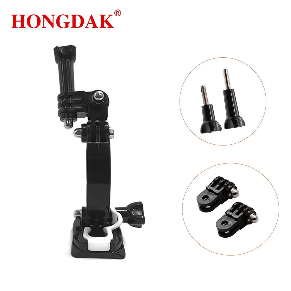 HONGDAK Adjustable Base Helmet Mount for GoPro 10 9 8 Xiaomi EKEN Dji Action Camera Motorcycle Mount Riding Belt Head Accessory
