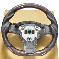 Professional manufacturer Dedicated Original Factory Carbon Fiber Steering Wheel For Tesla Model 3 Model Y 2021 Steering Wheel