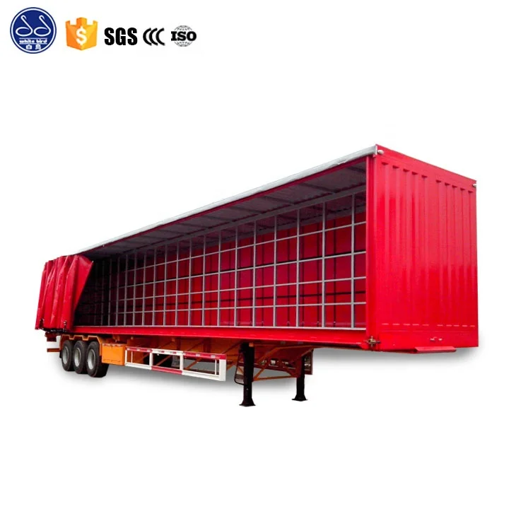 box structure curtain side semi trailer/cargo box van semi trailer