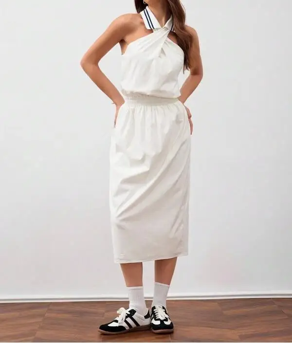 2024 New Fall Ruffled Sleeveless Mini Black Pleated Dresses Fashion Summer Sleeveless Hot Sexy Elegant Womens Dresses