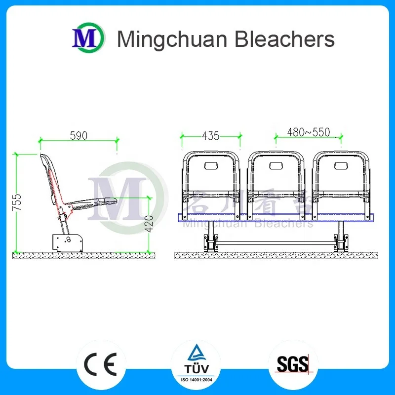 Football Retractable Bleacher Price Metal Bleacher Football Stadium Seats
