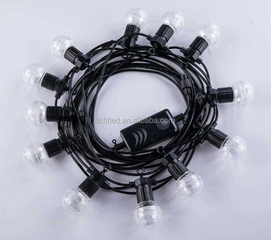 
String Lights Decorative Outdoor Waterproof Christmas Black Luminous Custom White Led Party Wedding 