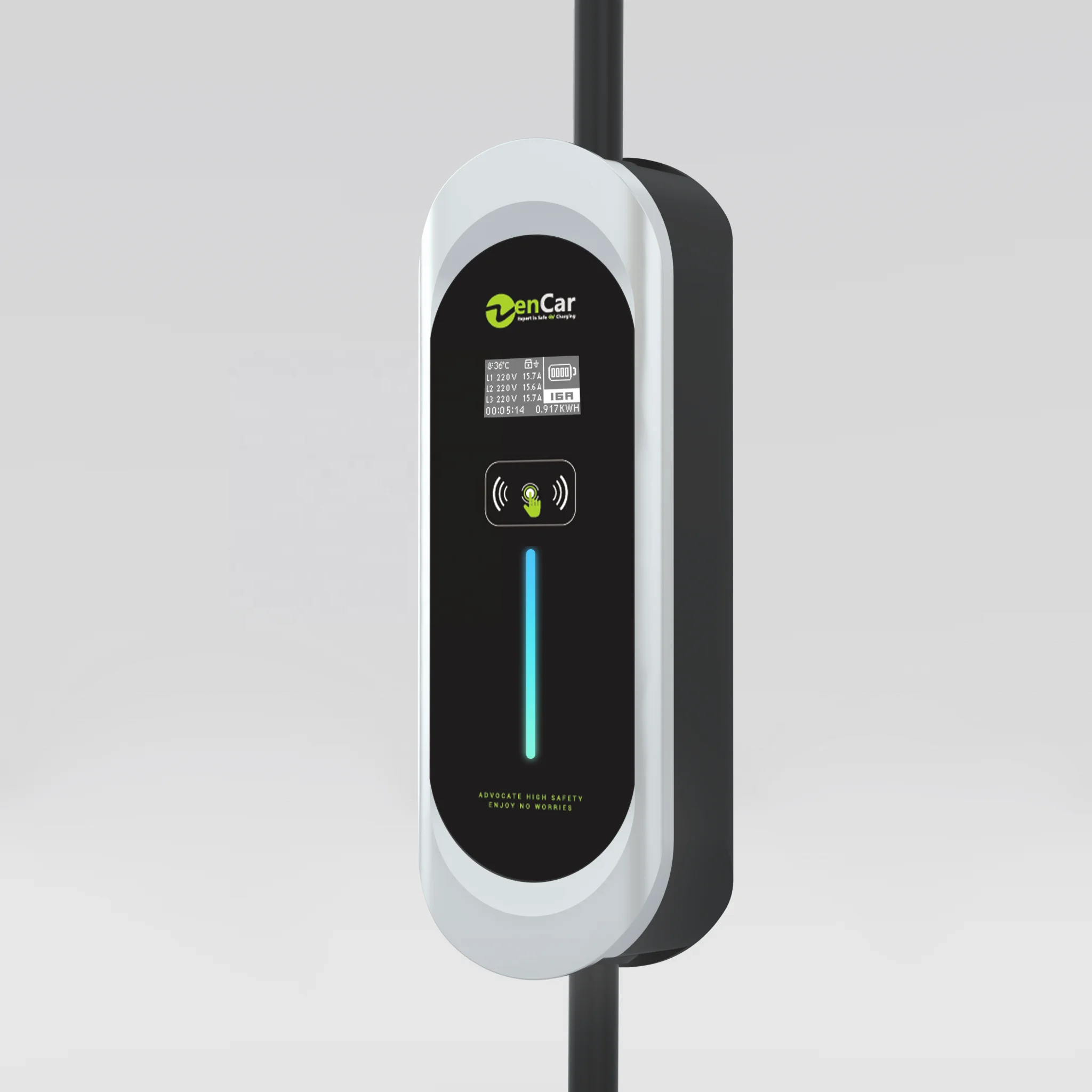 11 кВт EVSE Model 2 портативное зарядное устройство для электромобилей zencar 16A 400 В RCD-B DC6ma защита с сертификатом CE