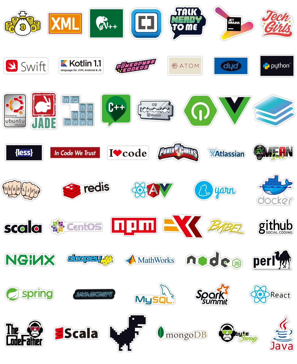 100Pcs  Laptop Mac snowboard DIY Waterproof Decorative Vinyl Sticker