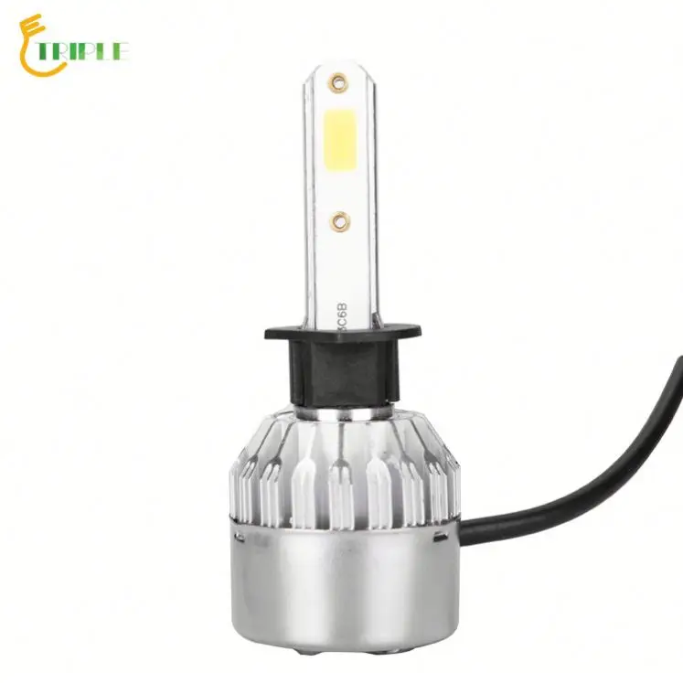 C6 LED Car Headlights 18W 1500LM COB auto Headlamp Bulbs H1 H3 H4 H7 9005 9006 Car led fog head lights lam