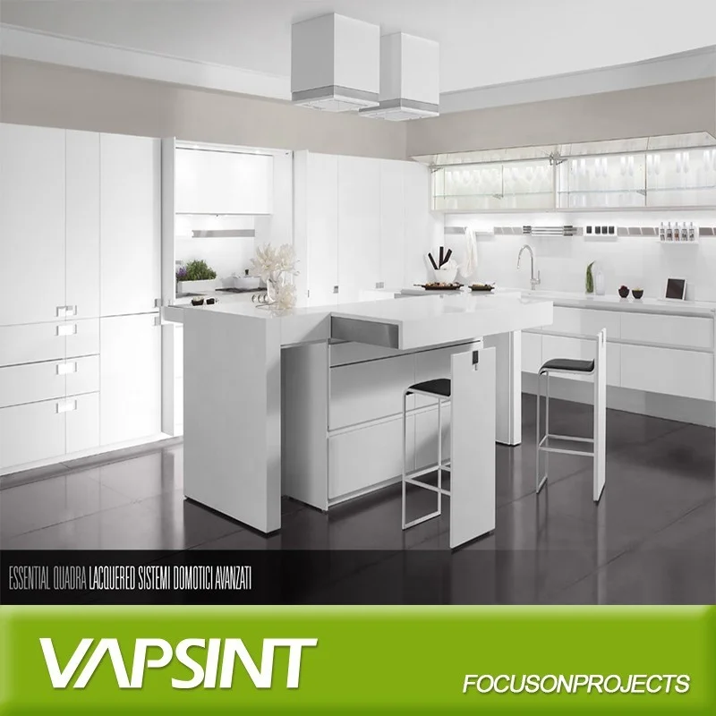
High quality lacquer modular kitchen cabinet pvc white 