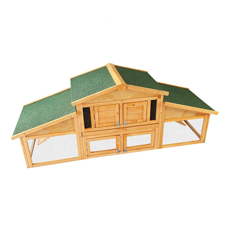 Wooden Rabbit House Rabbit Hutch Indoor Outdoor Wooden Industrial Large Rabbits Cage