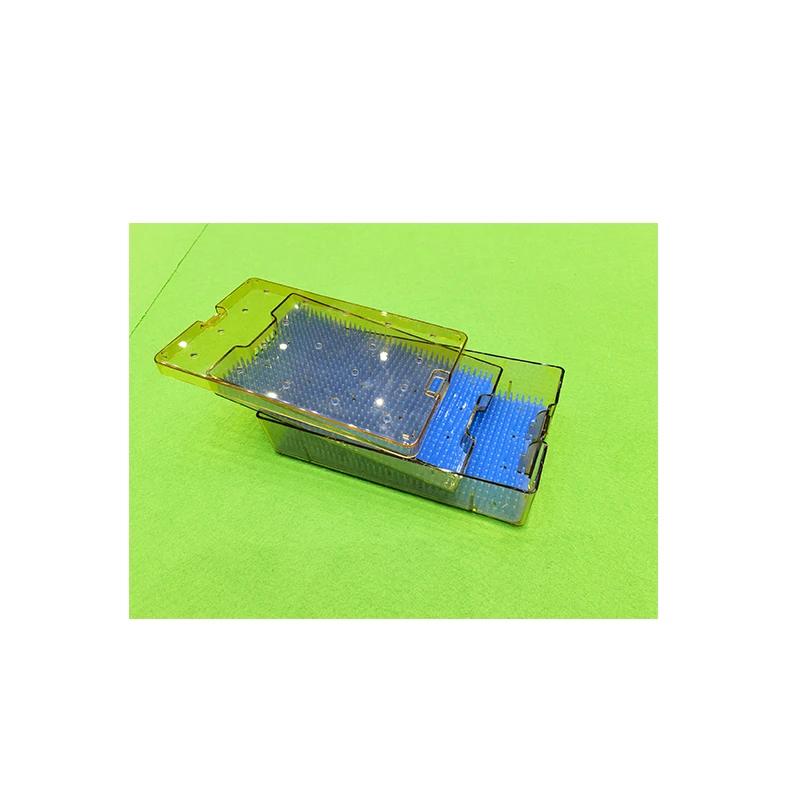 Высококачественные полимерные ФПСУ с двойным дном, микрохирургические инструменты, стерилизационный дезинфекционный лоток с силиконовым ковриком