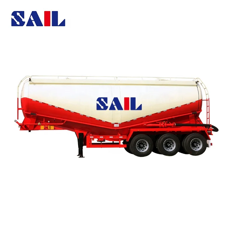 SAIL 3 Axles 65cbm 60 Ton Tanker Storage Dry Bulk Cement Tank Trailer With Pneumatic Semi Truck Trailers For Powder Transport