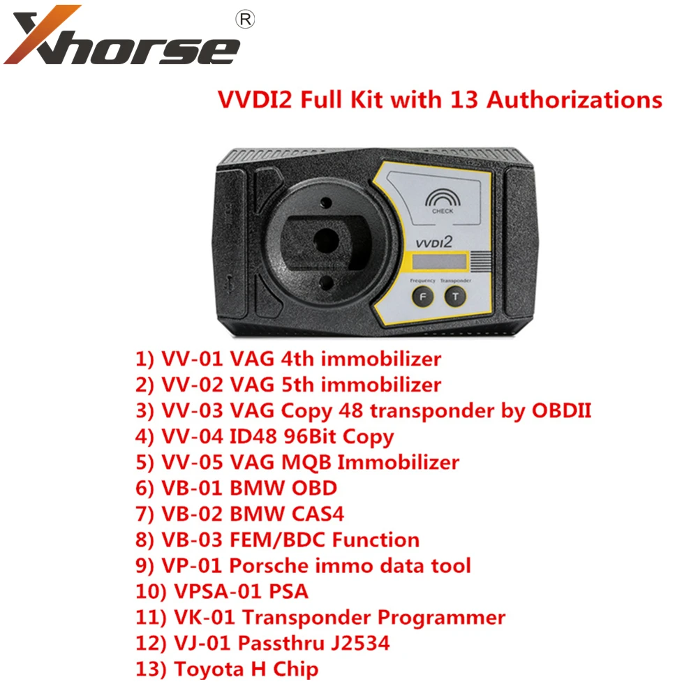 Полный комплект Xhorse VVDI2 с 13 разрешениями OBD48 + 96 бит 48-Клон MQB для BMW FEM/BDC функция полная