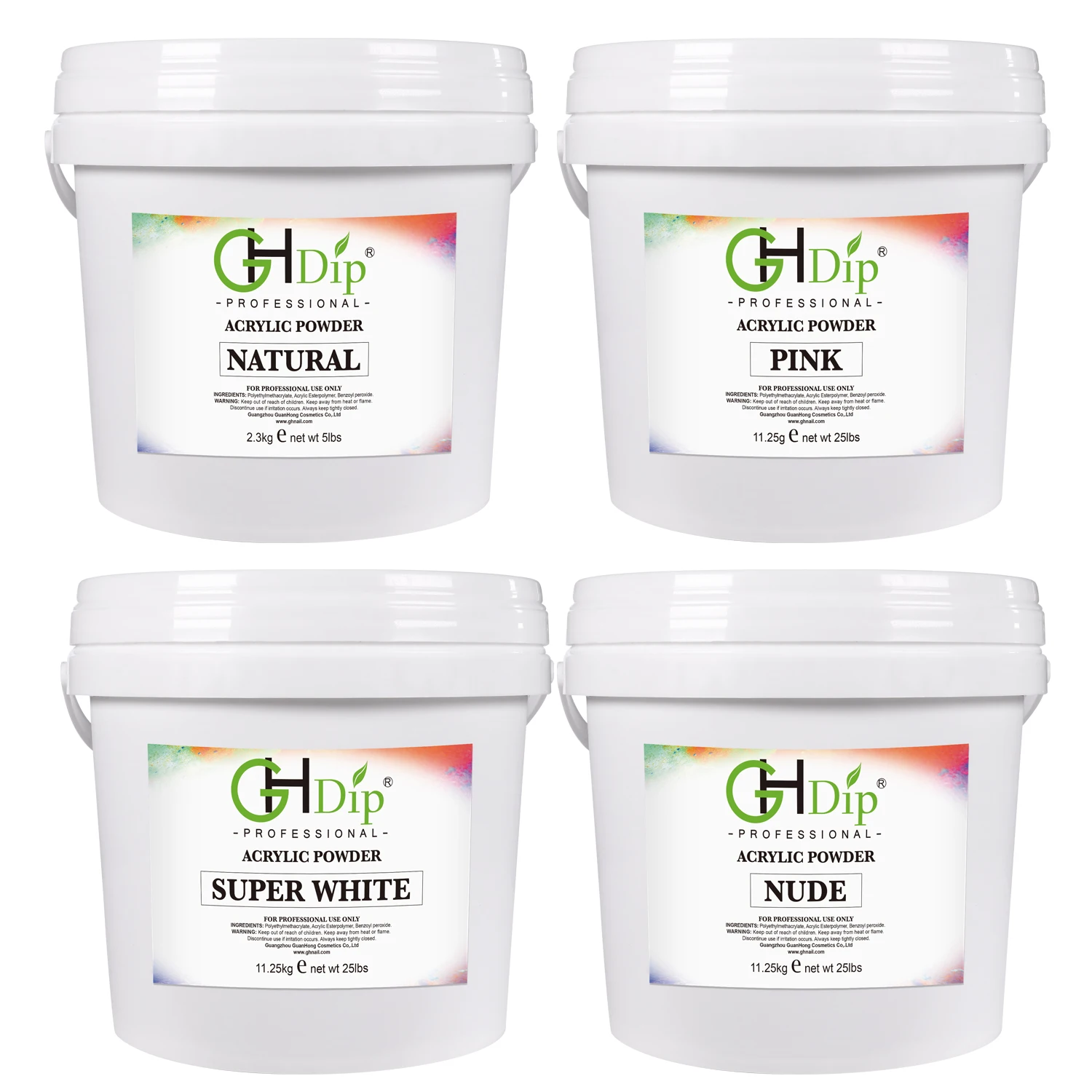 Factory Wholesale Polymer Powder 25lbs Nail Supper White Clear Natural Acrylic Powder