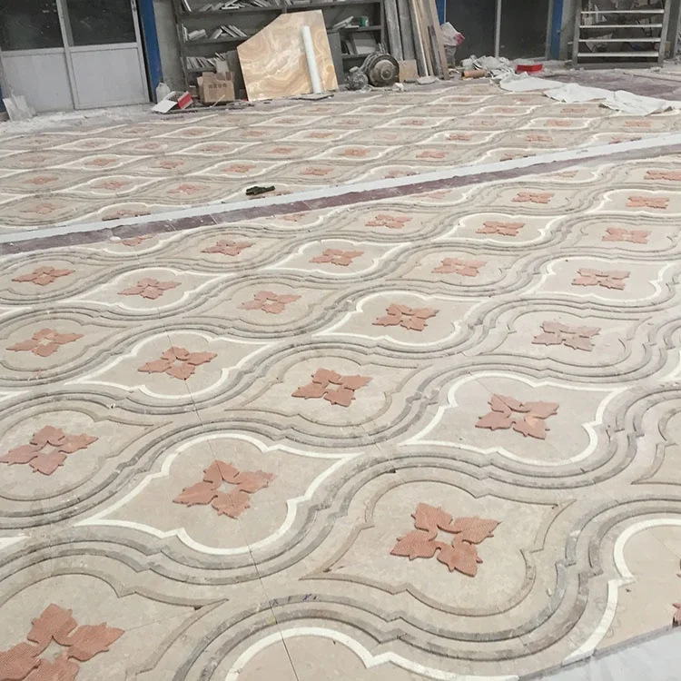 popular natural marble Waterjet Medallion Pattern hotel&villa project design medallion for the royal hotel decoration designs