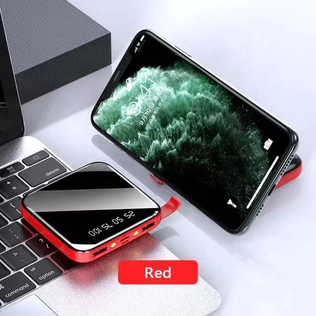 20000mAh Mini Power Bank Mirror Screen LED Display Poverbank Portable External Battery Charger Powerbank 30000 mAh For Phones