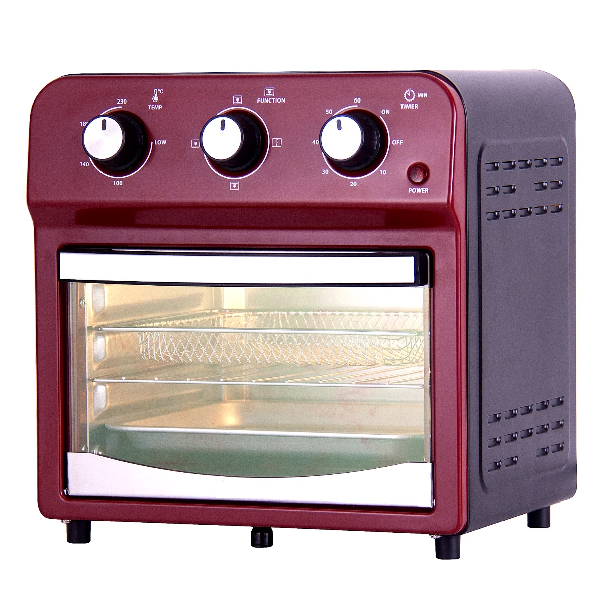 12L Air Fryer Toaster Oven, 6 Slice Convection Air fryer Countertop Oven, Roast, Bake, Broil, Reheat, Fry Oil-Free