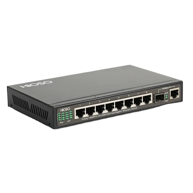 Лидер продаж 8 10/100 м портов Poe комбинированный переключатель Uplink для Ip-камеры