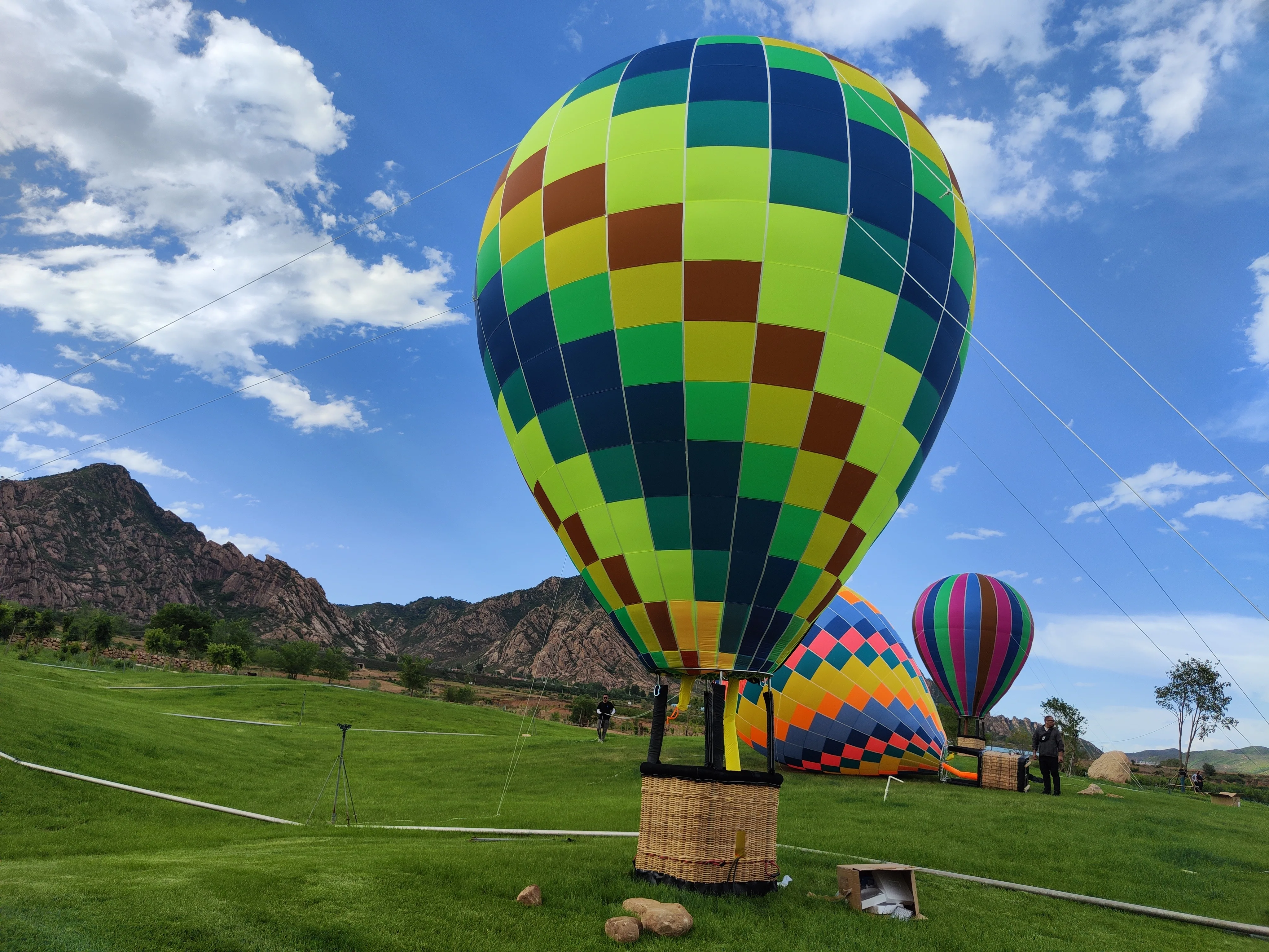 Hot Air Balloon Inflatables Outdoor Event Party Tent Arch Support Video Phone Model Hot Air Balloon
