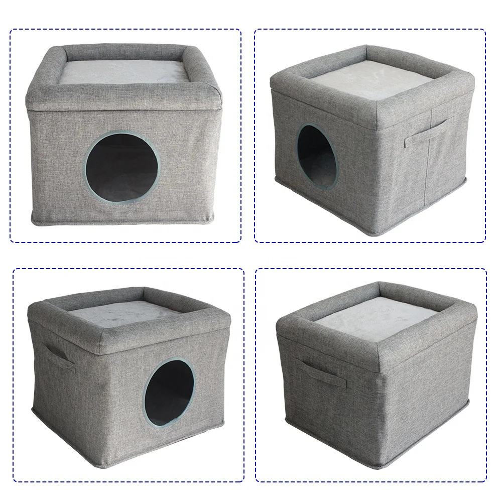 Safety Cat hiding home Fabric Kitten play house Pretty Cat sleeping bed