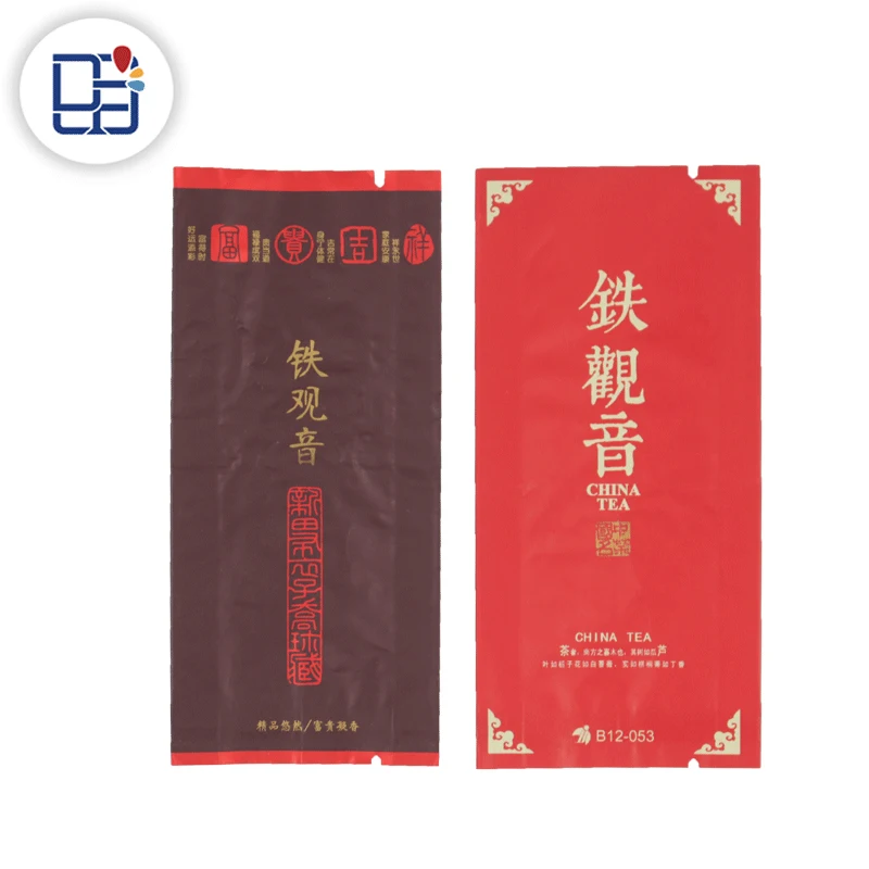 
OEM Chinese Supplier Custom Reusable Packaging Back Sealed Tea Bag Pouches 