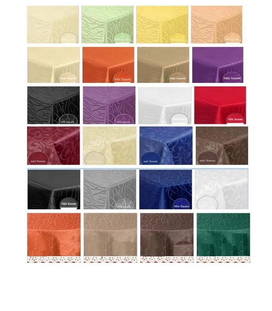 polyester table cloth tablecloth for wedding or kitchen table cover made in China