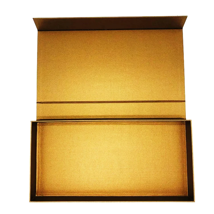 Custom Ginseng Packaging Golden Artpaper Hot Stamping Luxury Paperboard Gift Box with Magnetic Closure