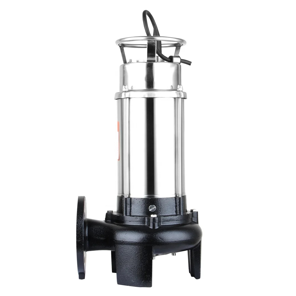 0.75kw Electric Motor Stainless steel submersible cutting waste water sewage grinder pump