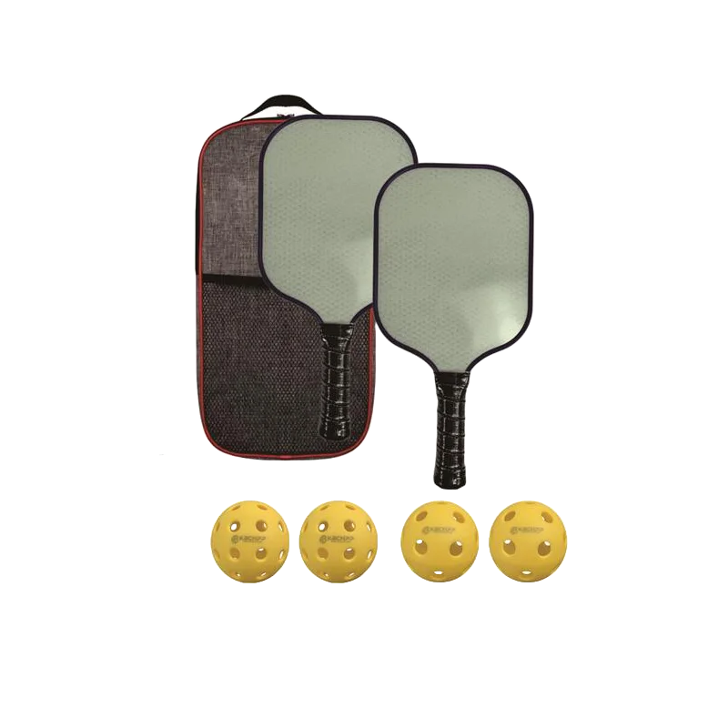 Professional OEM Custom Wholesale USAPA High Quality Smooth Surface PP Honeycomb Inner Core Glass Fiber Pickleball Racket Set