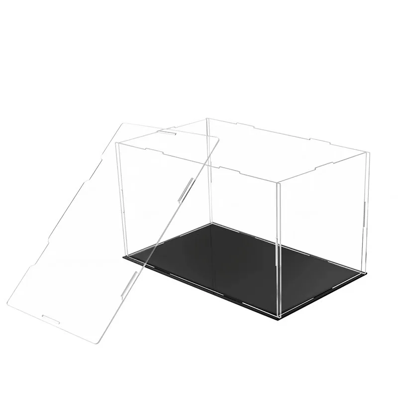 2 MM Thickness 30x30x30cm Boxes Assemble Figure Toy Protector Case Clear Acrylic Display Box with Base