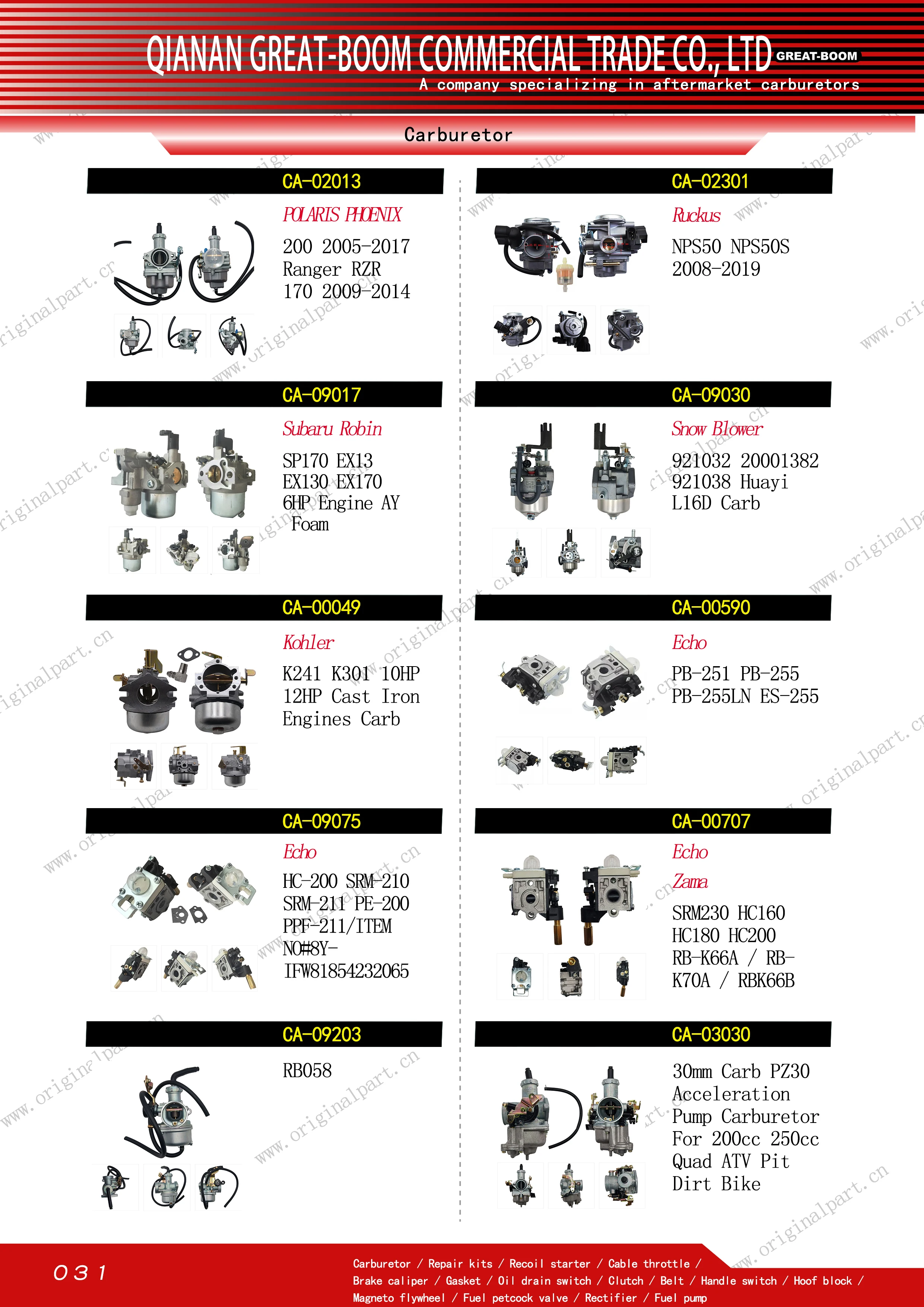 Carburetor Carb replace Zama CARBURETOR Carb RB-K90 fits Echo PB-251 PB-255 PB-255LN ES-255 Blowers Motorcycle parts Carburetor
