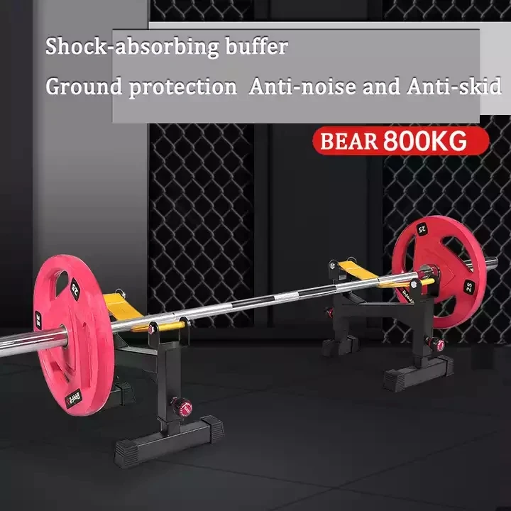 ActEarlier 1 Piece Gym Equipment Deadlift Rack Multifunctional Training Rack Barbell Bar Deadlift Buffer Rack