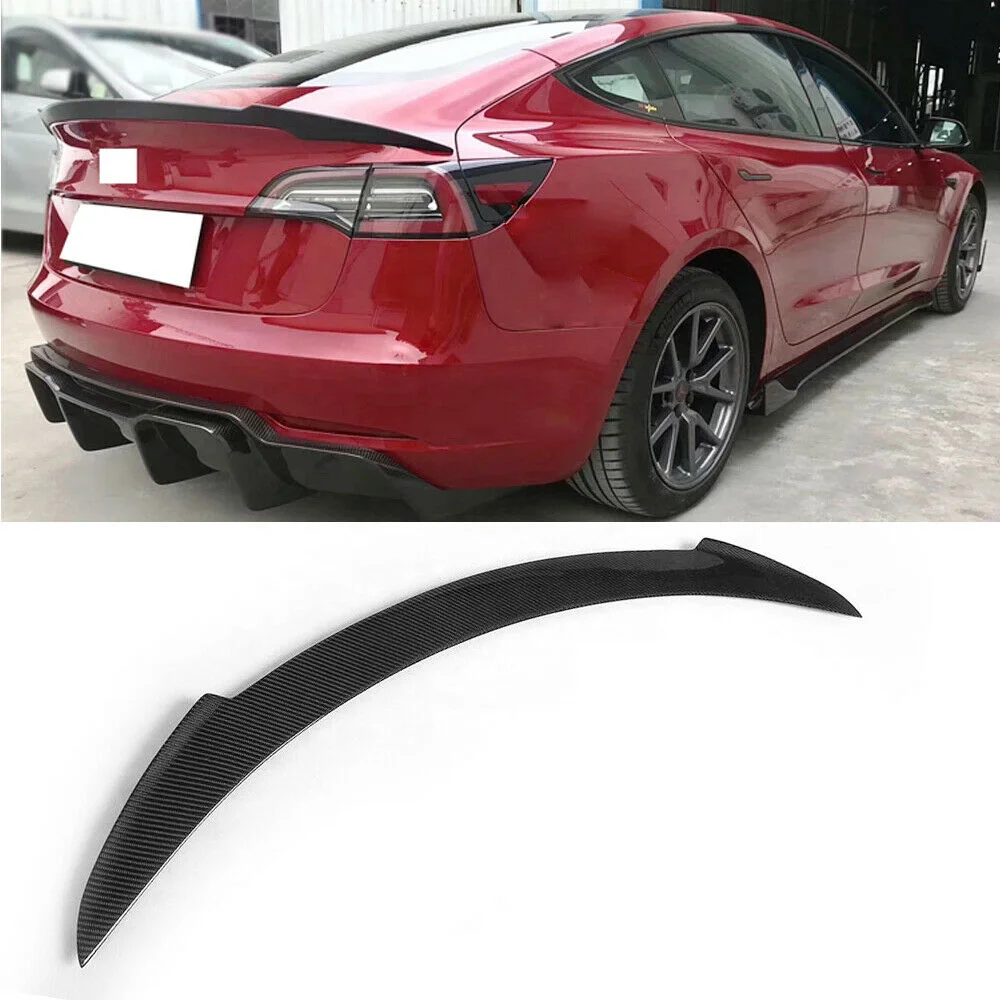 Carbon Fiber Trunk Spoiler Wing for Tesla Model S