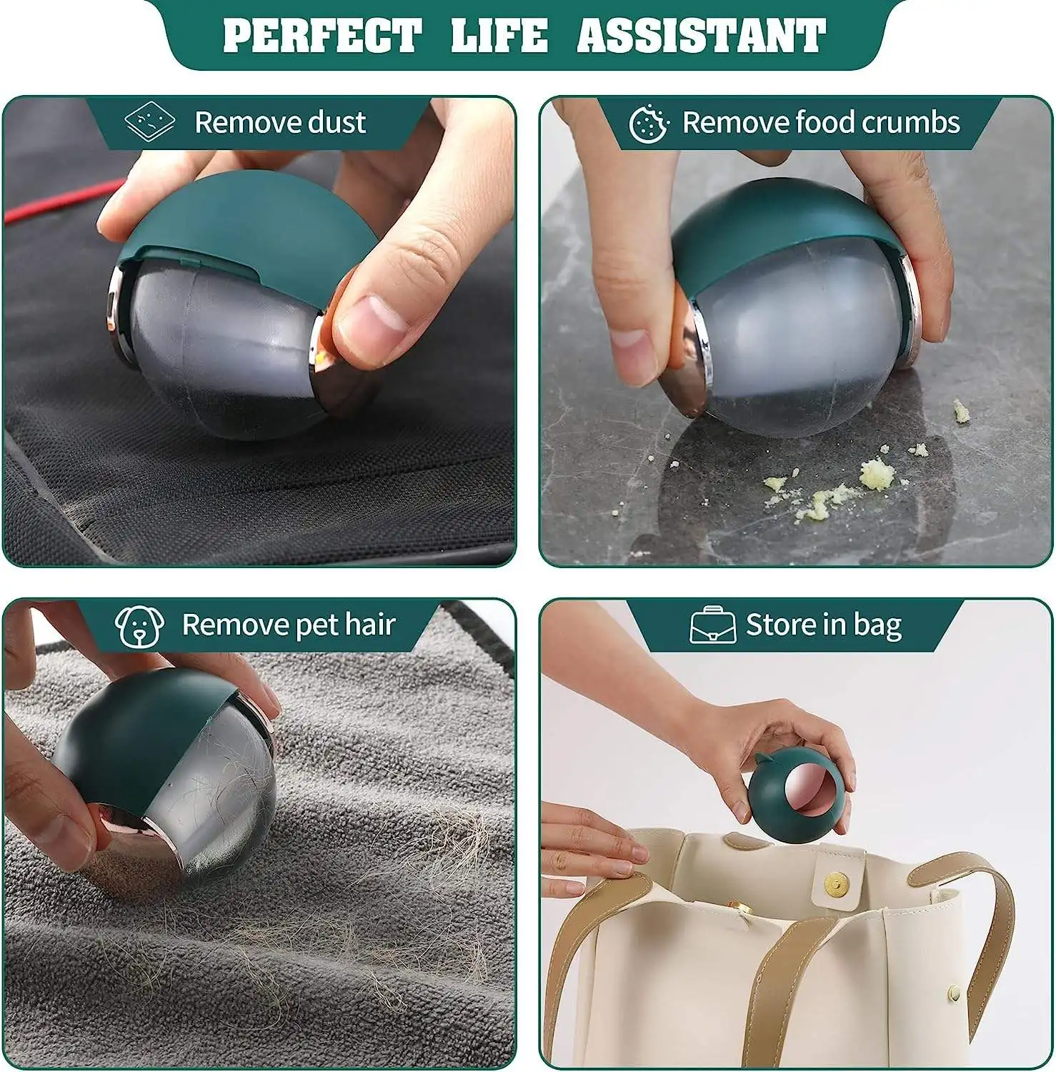 Hot selling washable mini travel portable reusable gel lint roller sticky pet hair remover cleaning ball