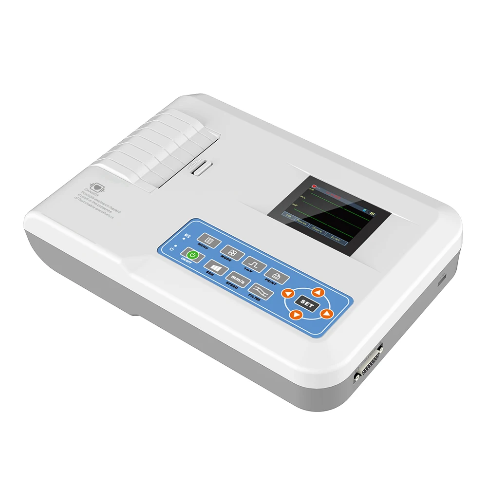 Очень важно Contec ECG300GA ЭКГ монитор жизненно важных функций монитора цифровой 3 6-канальный скорой помощи машины