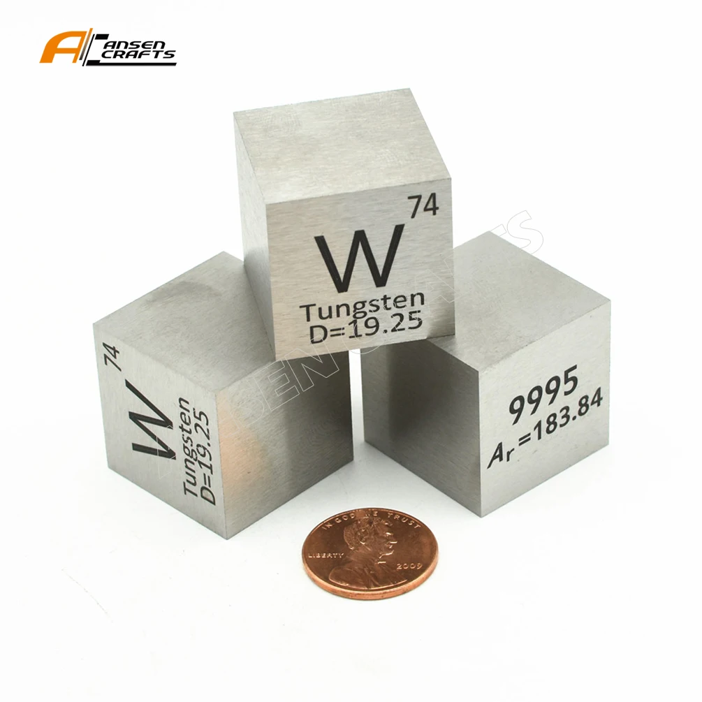 Collection Element 1inch  Cube Hot Selling Tungsten Alloy Copper  Titanium Aluminum and Iron Cube
