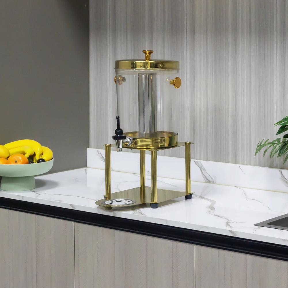 8L 16L Multiple capacity ice beverage dispenser plastic beverage dispenser for parties juice dispenser machine 3 tanks