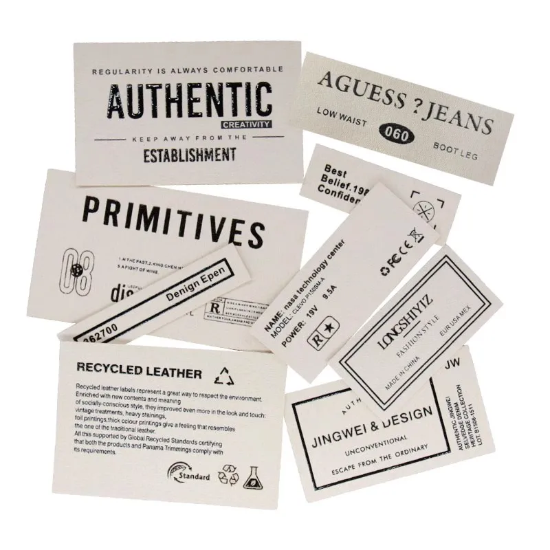 Custom Logo Flannel labels High quality label clothes bag