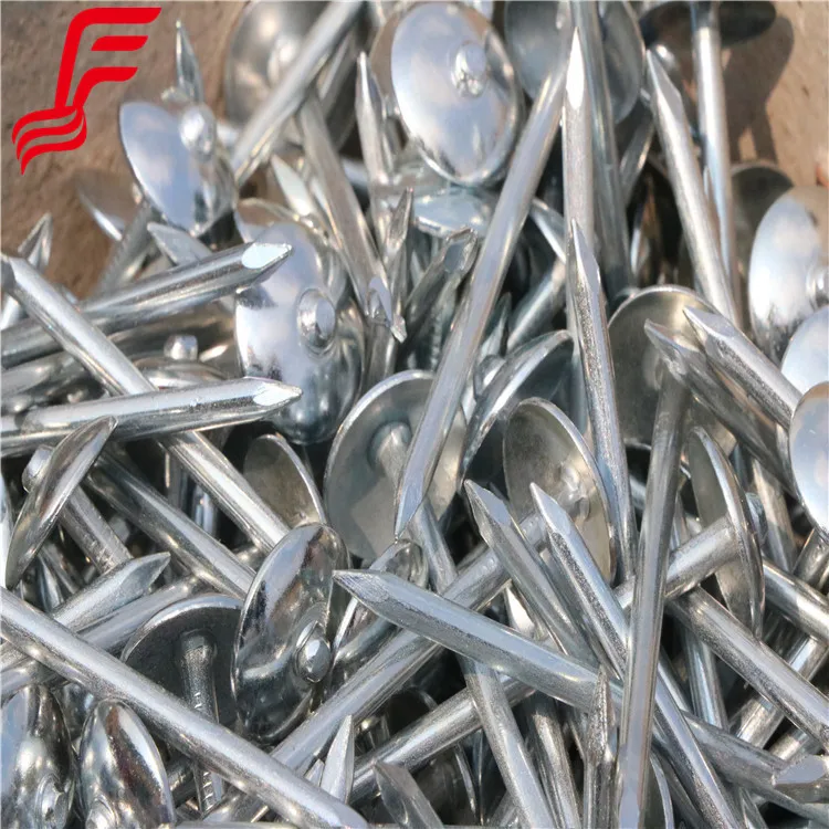FRST!!Factory Price Cheap Roofing Nails Durable Stainless Surface Flat Galvanized Roofing Nails