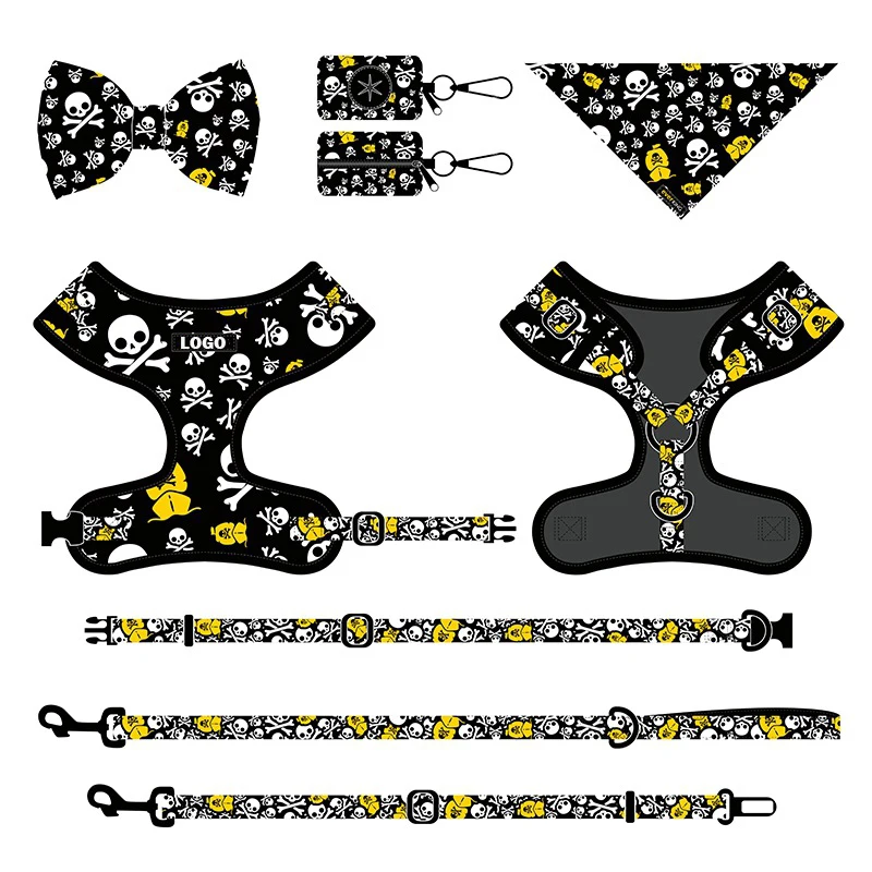 Custom Obroza psa hundehalsband luxus luxury pet supplies pet carriers nylon Dog collar and leash set Harness set