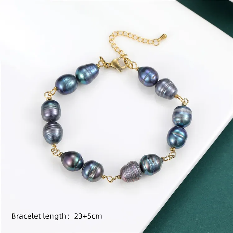 Newly designed Hawaiian Waterproof non-fading natural freshwater Pearl Baroque Pearl bracelet