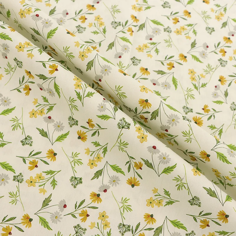 Natural 100% cotton sustainable plant base professional digital print 60s yarn hot selling floral fabric for fashion dress