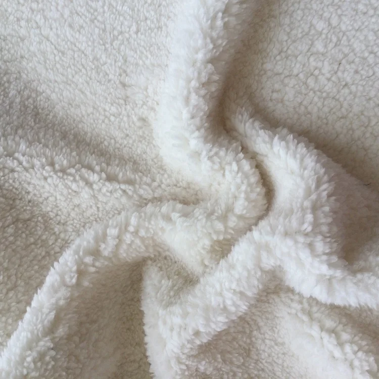 Super Soft Fluffy 100% Polyester Faux Wool Fur Material Fleece Knit Sherpa Upholstery Fabric
