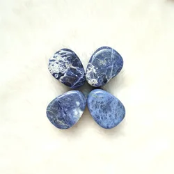High-quality Healing Stones Pendant Natural Snowflake Obsidian Sodalite Crystal Water Drop for Necklace Decoration