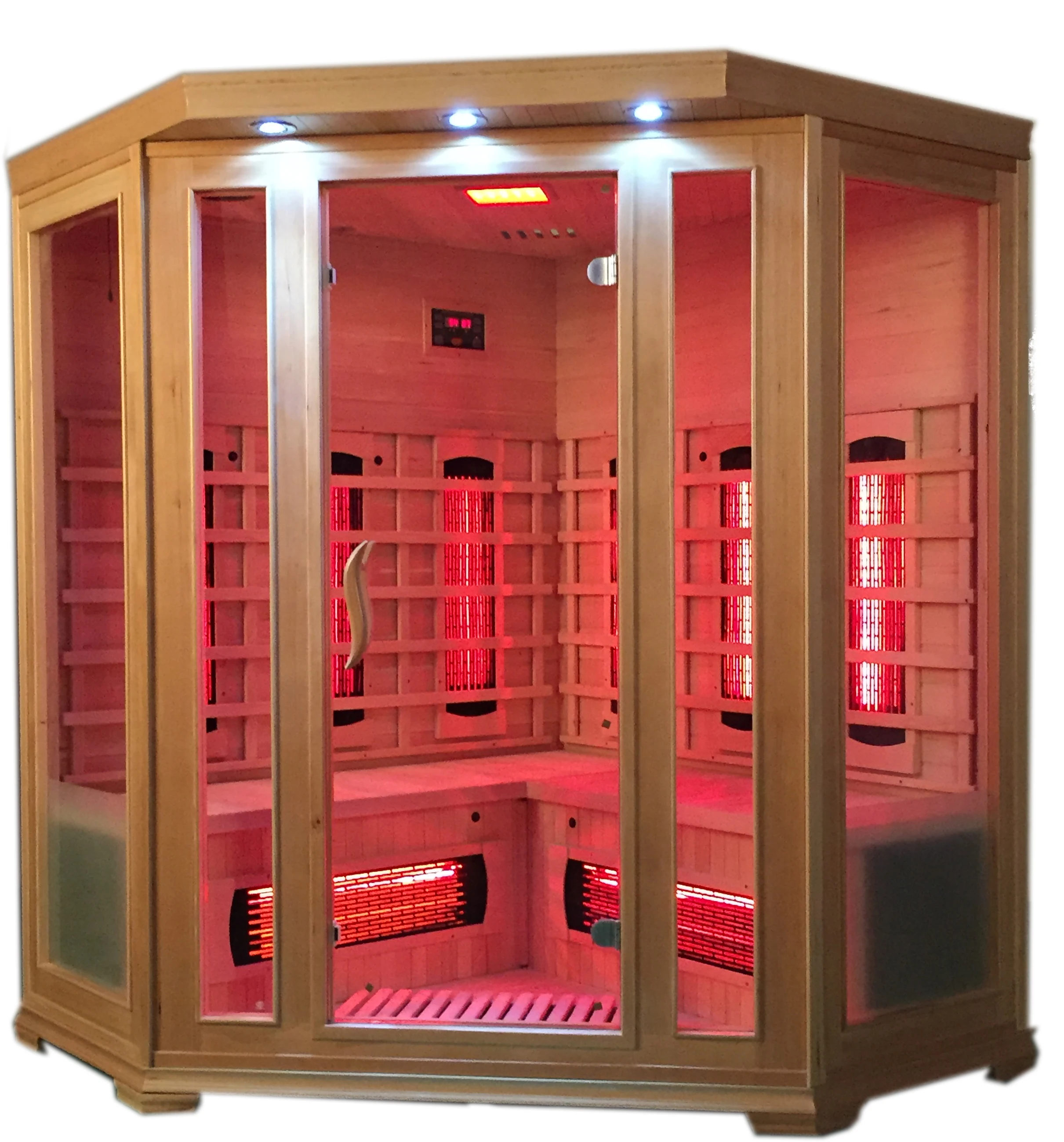 CE RoHS сертифицированная сауна дальнего инфракрасного диапазона семейная деревянная инфракрасная на 6 человек