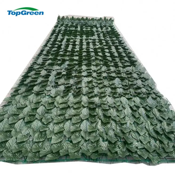High quality greenery wall plastic screening leaf artificial ivy hedge roll