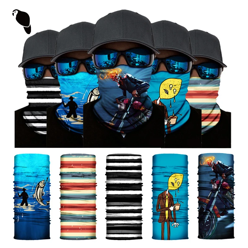 LEO Customized Multifunction Cycling Neck Gaiter Seamless Tube Polyester Custom Bandana Face Scarf Balaclava Headband Bandanas