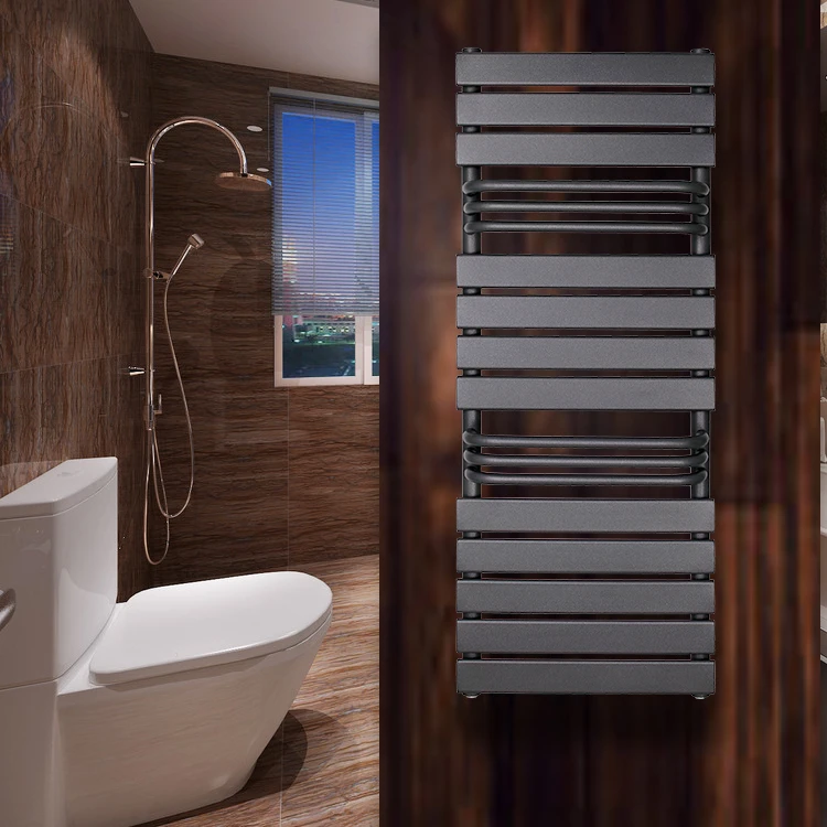 AVONFLOW New Arrival Black Flat Towel Radiator Wall Mounted Towel Warmer