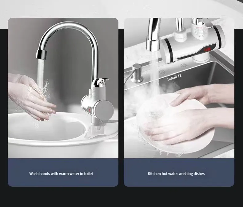 Wholesale Cheap Plastic Tankless 3500W/5500W 110V/220V Hot Water Kitchen Instant Electric Water Heaters With Shower Head